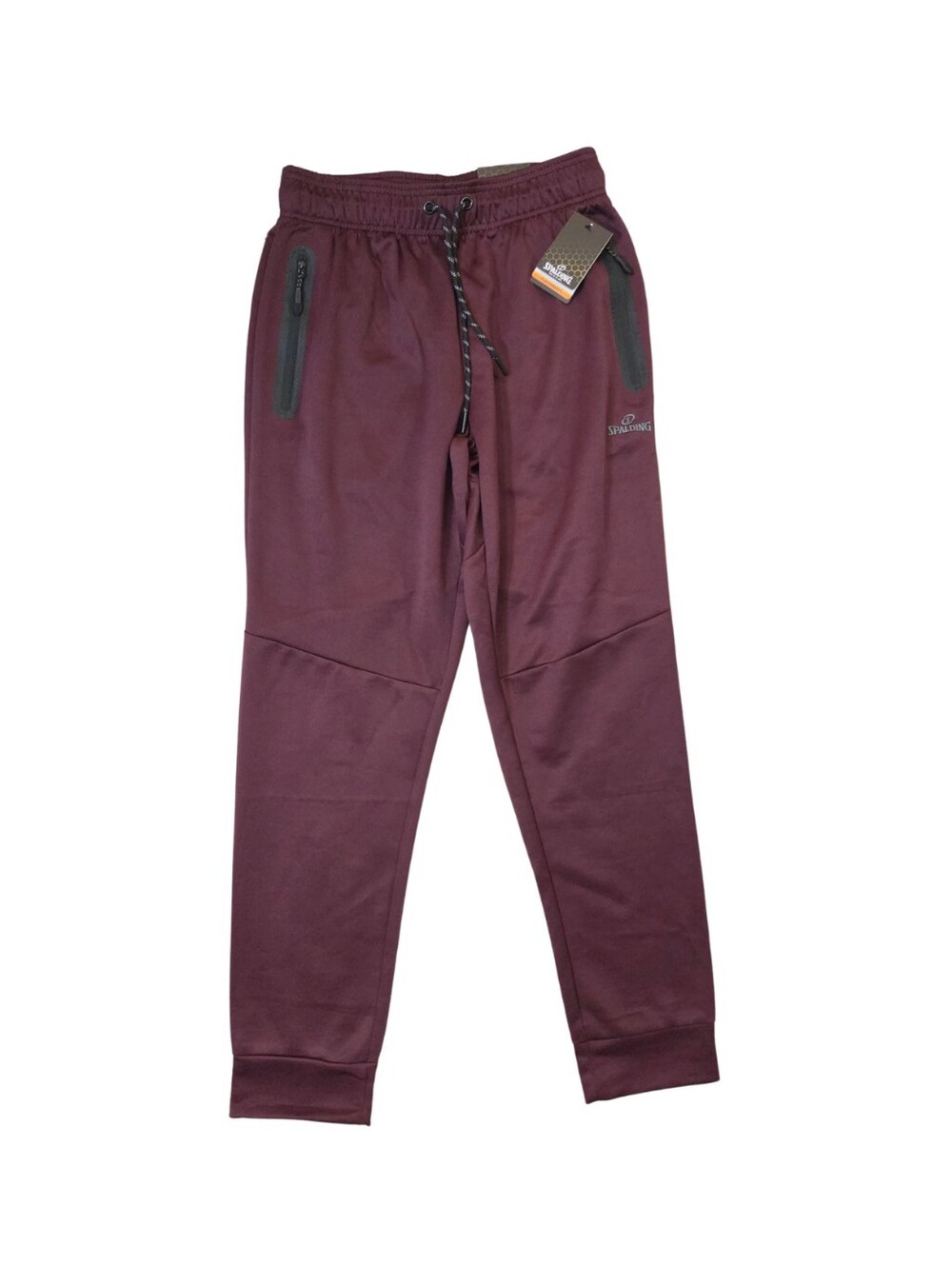 Spalding Joggers Pants Mens M Maroon Red Sweatpants Drawstring Athletic Gym NEW